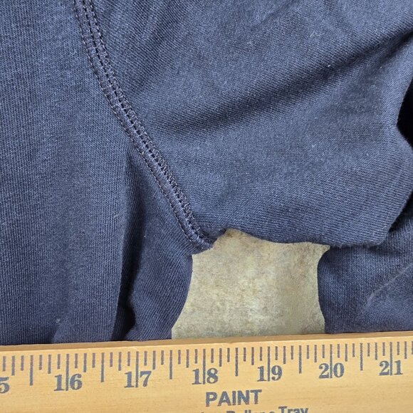 Old Navy Active Navy Blue Asymmetrical Long Sleeve Top Womens Small Cotton Blend - Picture 5 of 5